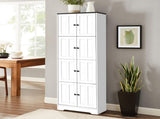 Tall Storage Cabinet with 8 Doors and 4 Shelves, Wall Storage Cabinet for Living Room, Kitchen, 99782676