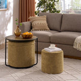 Ottoman, multi-functional combination set table Ottoman, combination of Ottoman and table, with drum W487P243609