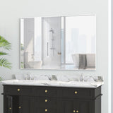 48"x32" Oversized Modern Rectangle Bathroom Mirror with White Frame Decorative Large Wall Mirrors W708P146111