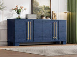 TREXM Sideboard Buffet Cabinet with Storage, Wood Sideboard with Adjustable Shelves and Gold Handles N715P392244M