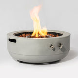 ZUN Small concrete round fire pit bowl W853P193938