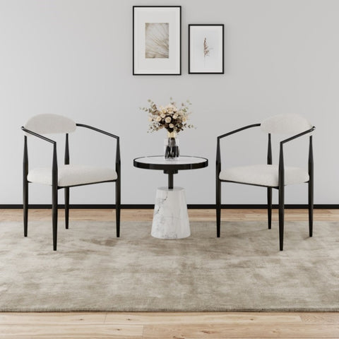 ZUN Woker Dining Chairs Set of 2, Mid-Century Modern Dining Chairs, Kitchen Dining Room Chairs, Round W1567140146