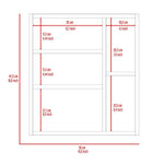 ZUN Minsk Medicine Cabinet, Mirror, Two External Shelves, Single Door Cabinet, Three Interior Shelves B128P148749