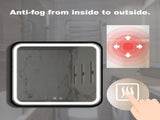 32*32inch Bathroom Led Classy Vanity Mirror with focused backplane,Black aluminum alloy frame,High W1992P210906