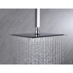 ZUN 12 Inch High Pressure Rain Shower Head, 304 Stainless Steel Square Shower Head with Self-Cleaning 64208058