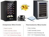 American Standard JC-53 AC 115V /60Hz 18Bottle/1.8Cu.Ft/52L/ Compressor Wine Cabinet Black 07940090