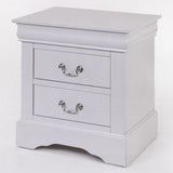 1pc Classic White Finish 2-Drawers Nightstand Louis Phillipe Style Bedroom Furniture B2741P323122