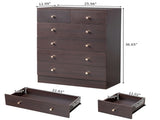 Modern Simple 6-Drawer Dresser Brown 72602814