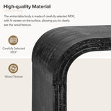 TREXM Minimalist Coffee Table with Curved Art Deco Design for Living Room or Dining Room WF317095AAB