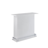 ZUN White High Gloss 6-Shelf Bar Table B062P209312