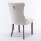 ZUN Modern, High-end Tufted Solid Wood Contemporary Velvet Upholstered Dining Chair with Wood Legs 28715564