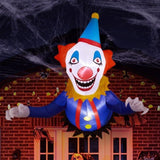 3.3 FT Halloween Inflatable Clown Broke Out from Window Outdoor Decorations, Scary Blow up Decor 88225003