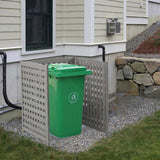 3-Panel Outdoor Air Conditioner Fence Screen, Outside Wood Privacy Fence, 32" W x 38" H W2640P290523