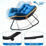 9.7Ibs Ultra-Plush Rattan Rocking Chair With Anti-Tip Design, 450LB Capacity Rattan Lounge Chair for W2887P271800