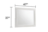Blanca Modern Style Mirror Made with Wood in White B009P243270