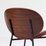 Mid-Century Modern Shell Chair Single Side Chair Tripod,bean paste pink fabric Lounge Chair in W1143P214254