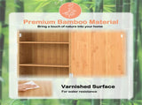 14"5.5"24" Bamboo Bathroom Medicine Cabinet with Mirror, Wall Mounted Storage Organizer, 03550723