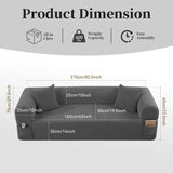 Spring Sofa with High-Quality Fabric, Pillows & Storage - Pocketed Springs, High-Density Foam, for B347P365350