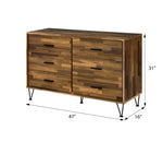 ZUN Walnut 6-Drawer Dresser B062P209034