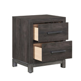 Modern Sleek Design Bedroom Furniture 1pc Beautiful Nightstand with 2 Drawers Brownish Gray and B011P255194