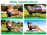 Outdoor Reclining Camping Lounge Chair 95&deg-160&deg Adjustable Angle Carbon Steel Frame Heavy Duty 28821678