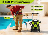 Green Black 2300 PSI Electric Pressure Washer with 4 Quick-Connect Nozzles & Soap Bottle, 1900W 28310152