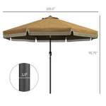 ZUN Outdoor beach umbrella / Sun Umbrella （Prohibited by WalMart） 02290295