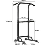 ZUN Power Tower Workout Dip Station Pull Up Bar, Height Adjustable Multi-Function Dip Stand for Home Gym 10184145