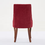 Rayon Cloth Flocking Linen Dining Chairs Channel Kitchen Dinner Chair Comfy Fabric Upholstered W1143P233647