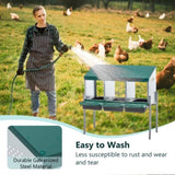 Nesting Boxes for Chickens, 3 Holes Chicken Nesting Boxes with Legs, Chicken Laying Box with Lid W1422P292940