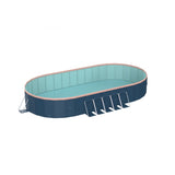 3.0m oval free inflatable garden PVC swimming pool dark blue W2710P337295