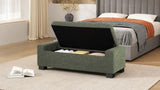 50" Ottoman Bench in Textured Fabric, Rectangular Design with Hinged Lid for Seating, Footrest, and 74862.00