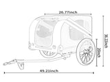 Large Folding Bike Trailer for Dogs 66LB Capacity All-Terrain Pet Carrier, Durable Steel Frame for 49685305