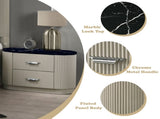 Travonte Gray Linen & Beige Nightstand B2756P504966