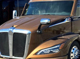 Chrome Hood Mirrors Fit for 2013-2020 Kenworth T680 Pair Hood Mirrors Fit for 2010-2017 Peterbilt W1155P332713