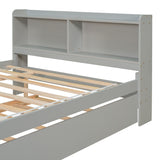 Full Bed with Trundle,Bookcase,Grey W50446123