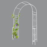 Metal Garden W55'' x H94.5'' Garden Arbor Trellis Climbing Plants Support Rose Outdoor W1586138699