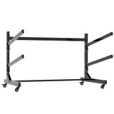 Freestanding Kayak Storage Rack Holds 2 Kayaks, Heavy-Duty Adjustable Stand with Lockable Wheels T2398P305829