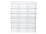 12-Tier Portable 72 Pair Shoe Rack Organizer 36 Grids Tower Shelf Storage Cabinet Stand Expandable 00409728