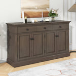 ZUN Retro-Style Sideboard with Extra Large Storage Space with Three Drawers and Two Compartments for 20681019