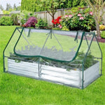 ZUN Mini garden bed Silver 07307019