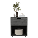 19.7" H Nightstand End Table with Open Shelf,Ligth Gray B097P167407