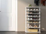 7-Tier Double-Row Shoe Rack with Adjustable Shelves, Anti-Tipping Narrow Storage Rack for Entryway 55766505