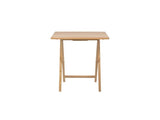 Modern Indoor Folding Tray Table Set of 2, Natural Finish, Solid Rubberwood, 19 x 14.5 x 26 79459627