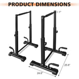 Dip Bar Set, 6 Level Adjustable Pull Up Bars, 1200lbs Heave Duty Parallettes Bars, Dip W2031P291597
