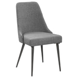 Grey and Gunmetal Side Chair B062P153680