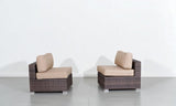 28" Wide Armless Outdoor Chairs with Cushions Fully Assembled B120P352239