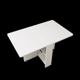 Fully unfolded 51.18 inches white foldable table, suitable for small family table or display table W1658P263948