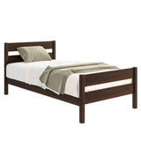 Twin Bed with Headboard and Footboard,Espresso W504P262994