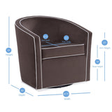 Kendall Maple Brown Swivel Chair B050P157990